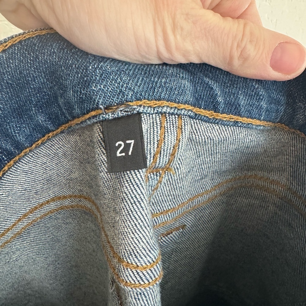 Re/Done 90’s Mid Rise Ankle Crop jean Dark wash size 27 - Picture 8 of 9